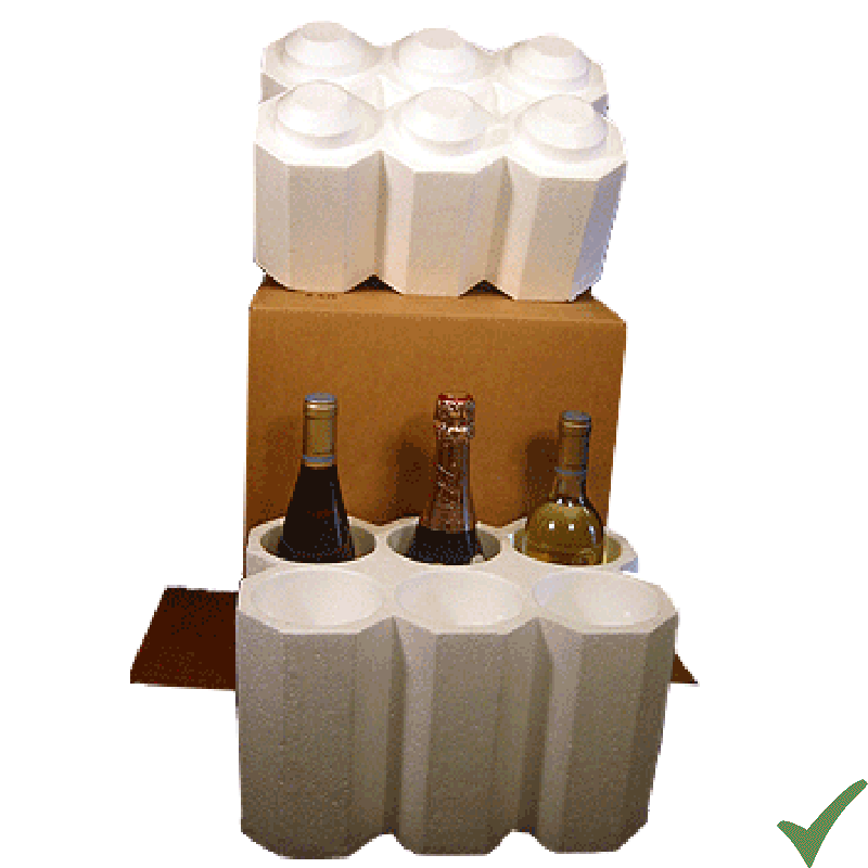 Imballaggio idoneo per bottiglie di vino