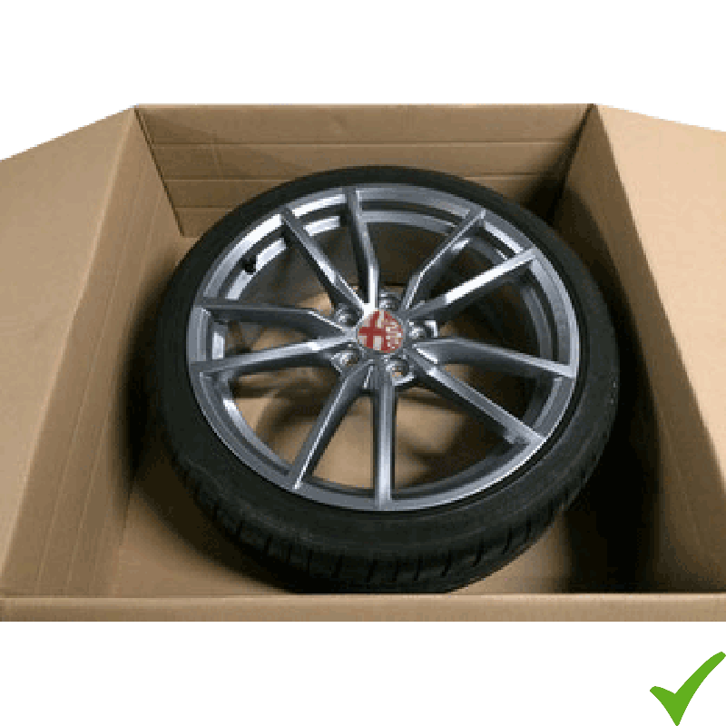 Pneumatico da spedire dentro la scatola