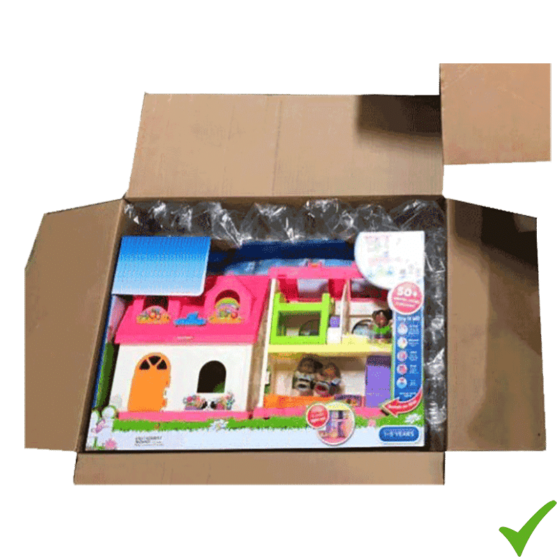 Giocattoli dentro l'imballaggio corretto