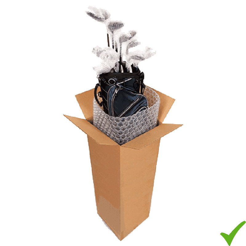 Mazze da golf imballate