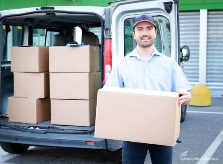 La consegna di una spedizione GLS