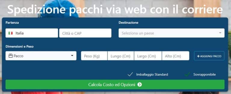 Spedire online un pacco