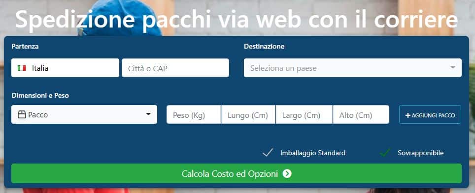 Spedire online un pacco