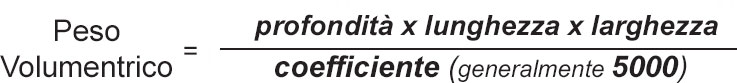 Formula calculation volumetric weight